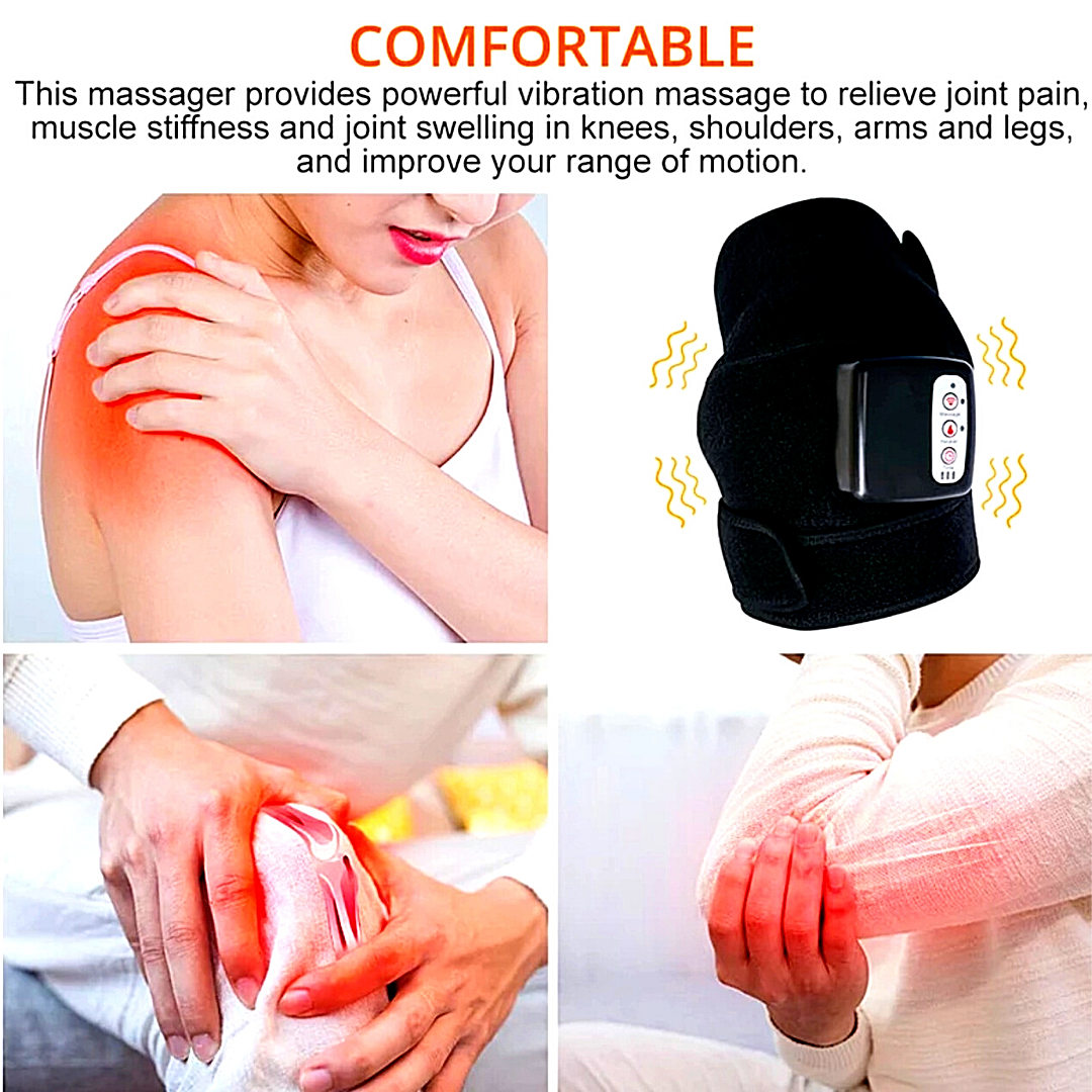 3 In 1 Knee Joint Physiotherapy Massager Pneumatic Air Compression Heating Vibration Leg Pain Relief Support Machine Home Use