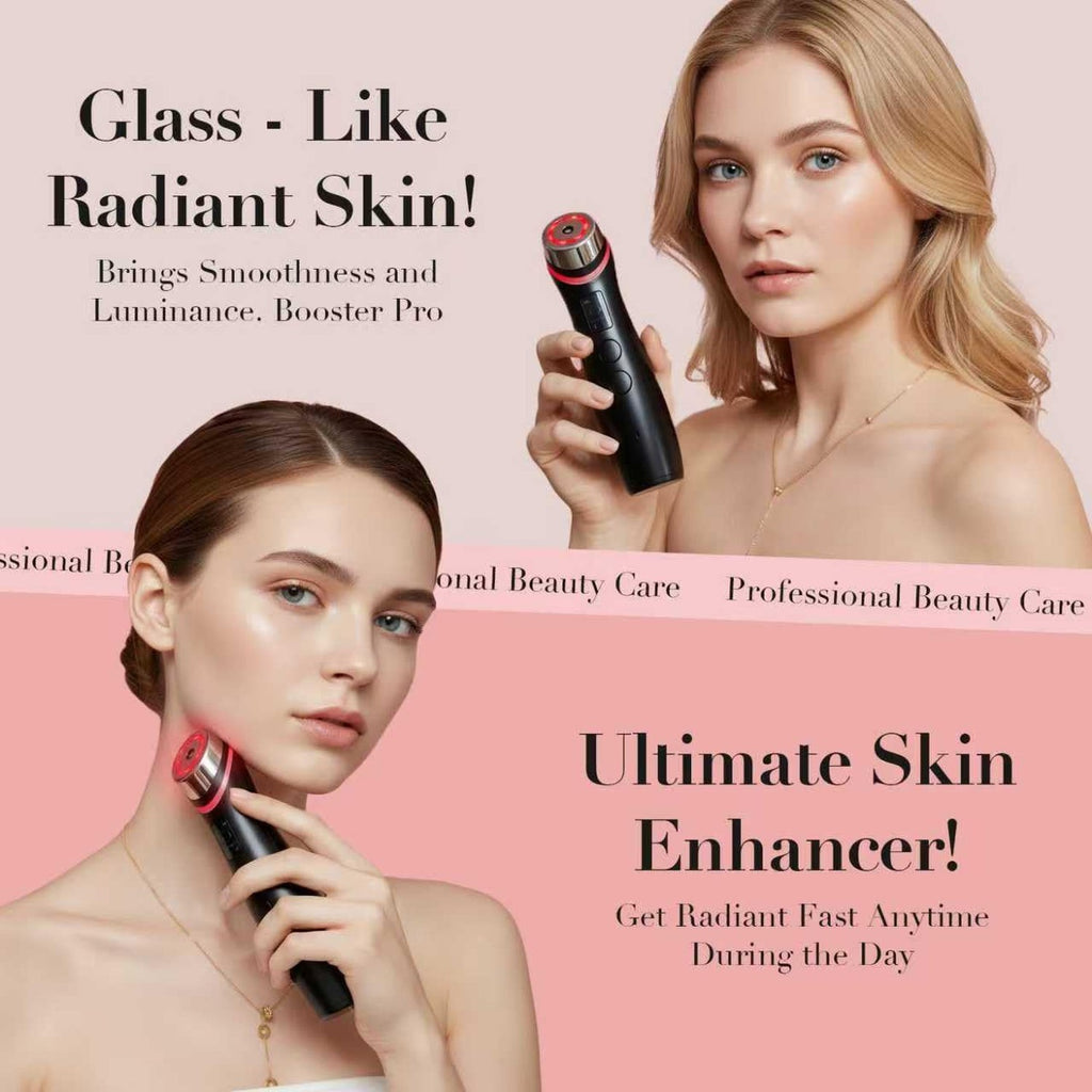 Pro  6-in-1 Real Glass Glow Beauty Massager for Clear, Radiant, Firmer-Looking Skin Korean Skin Care