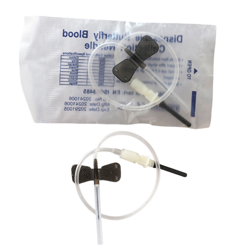 Disposable Butterfly Blood Collection Needle 21G 22G 23G 25G Sterile Clinical Lab Consumables Available In 50pcs & 100pcs Pack