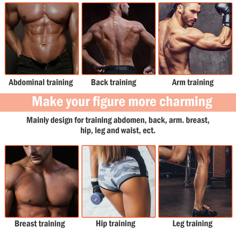 Electric Abdominal Muscle Toning Trainer ABS Stimulator Toner Fitness Binder Gym Belt Body Shaper Massager Home Use