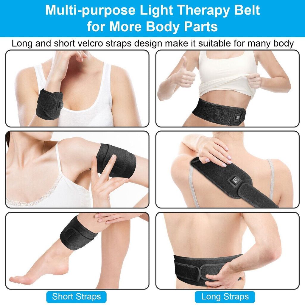 Red Light Therapy Wrist Wrap Pad 660nm 850nm Infrared LED Light Belt for Wrist Arm Joint Home Body Skin Relief Care