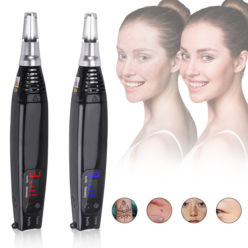 Black Red Blue Picosecond Pen Second Generation Handheld Portable Melanin Sweeping Pen for Face Mole Removal Picosecond Meter