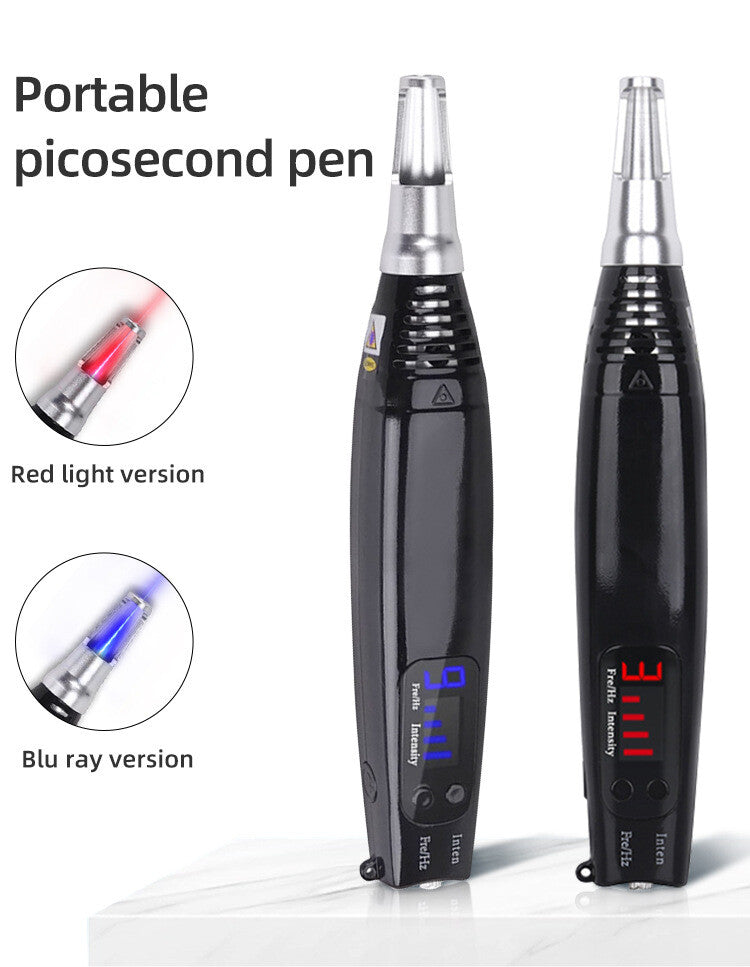Black Red Blue Picosecond Pen Second Generation Handheld Portable Melanin Sweeping Pen for Face Mole Removal Picosecond Meter