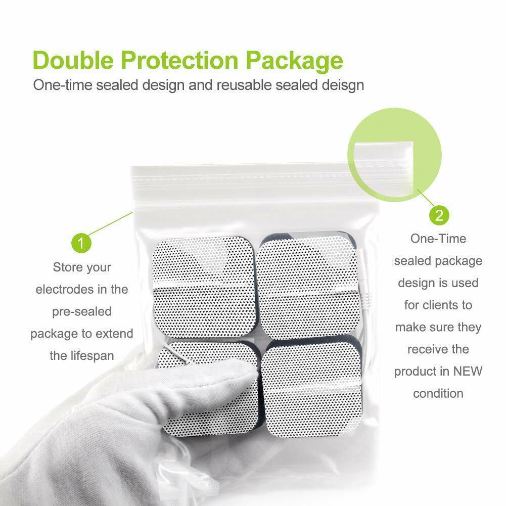 40/80 PCS Reusable TENS Electrode Self-adhesive Pads EMS Replacement Unit 7000 3000 2x2 Muscle Stimulator BULK