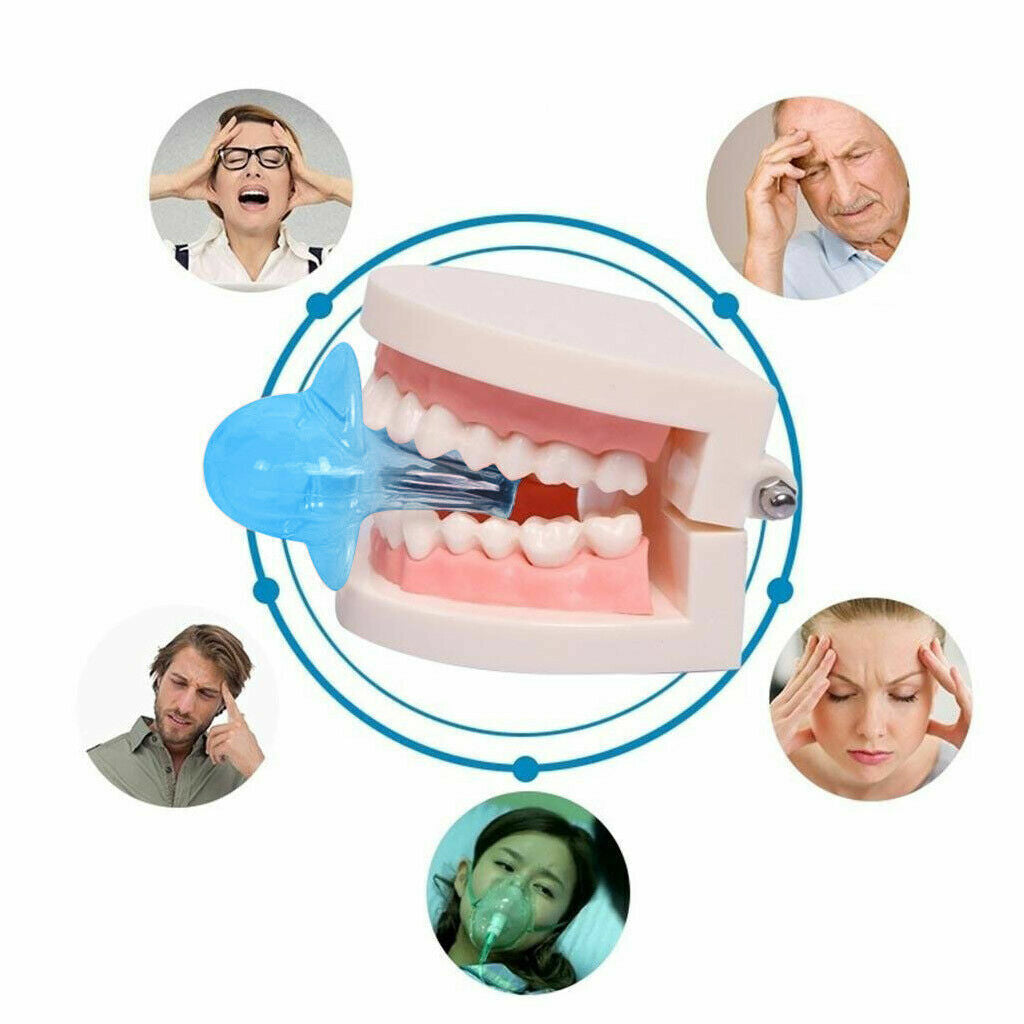 Silicone Anti Snore Device Apnea Aid Snore Stop Tongue Retainer Anti Snoring Mouthpiece with Case