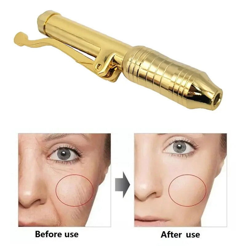 24K Gold 0.3ml Head Anti-Aging Wrinkles Removal Skin Rejuvenation Beauty Applicator Device