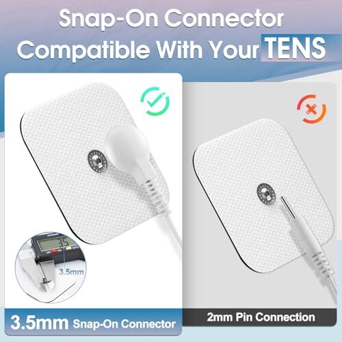 20/40PCS Replacement 3.5mm Snap 2x2" Self-Adhesive TENS Unit Electrode Pads Compatible with TENS Devices with 3.5mm Connector