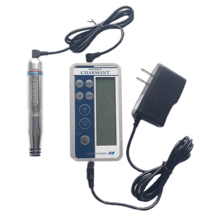 Digital Permanent Makeup Tattoo Machine Kit With 10pcs 1P Needles For Eyebrow Lip Eyeliner Freckle Removal Salon Beauty Device