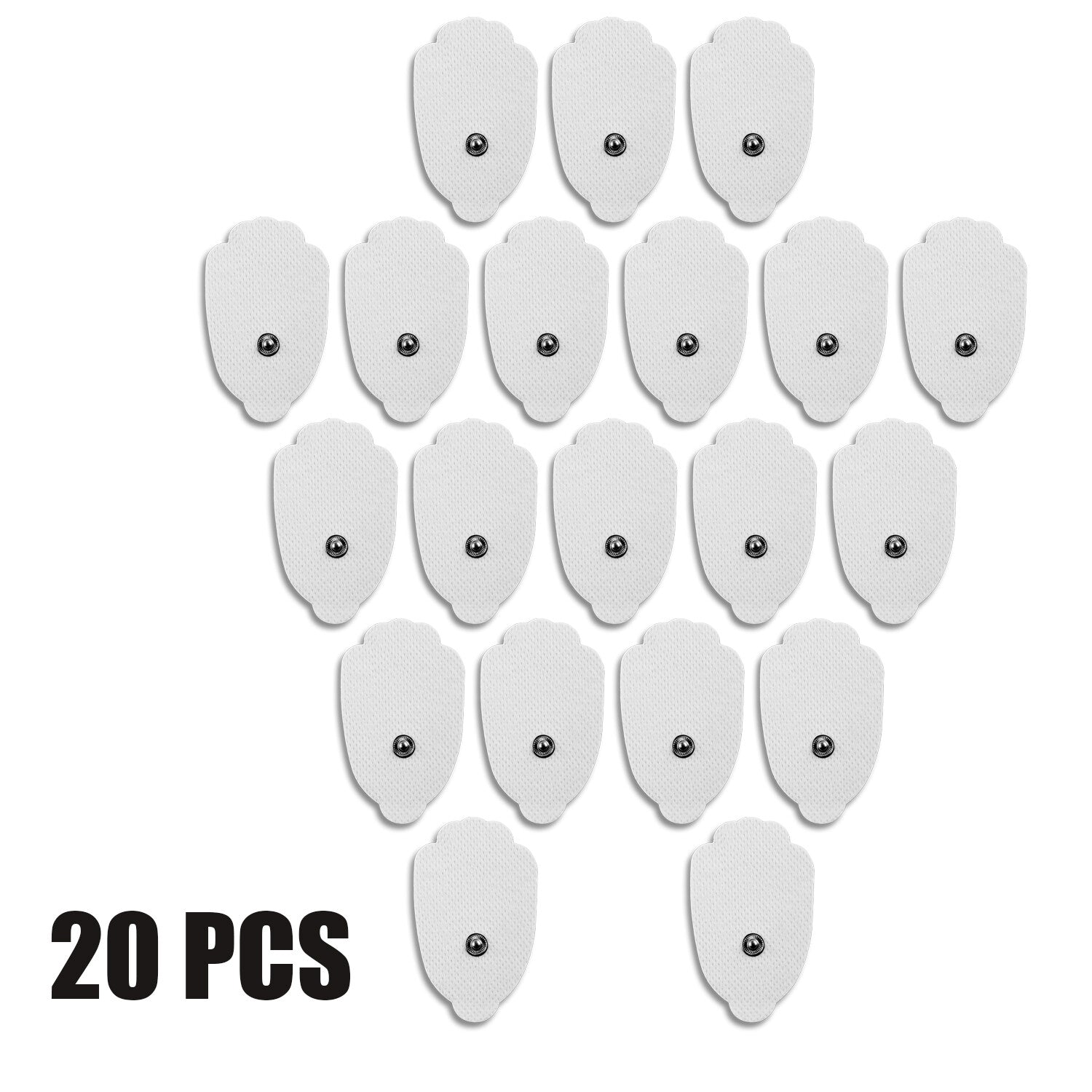 10-80Pcs Replacement Small Oval Snap On / Palm Electrode Pads Cloth for Tens Machine Pulse Massagers Home Use