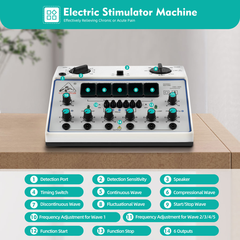 KWD-808I 6 Channel Output Patch Massager Care Kit Digital Electroestimulador Muscular Electric Acupuncture Stimulator Machine