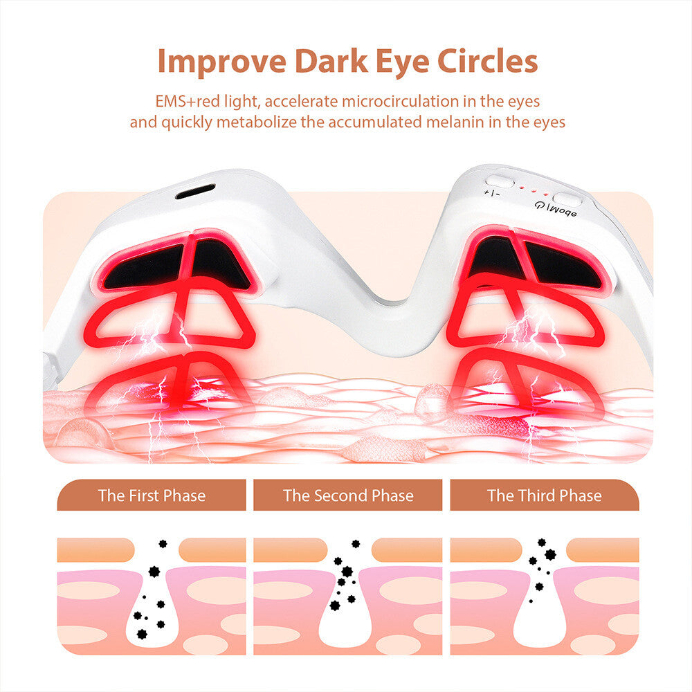 Rechargeable Red Light Therapy Eye Glasses Portable LED Infrared Light Mask For Eye Fatigue Relief Dark Circle Skin Recovery Care Device