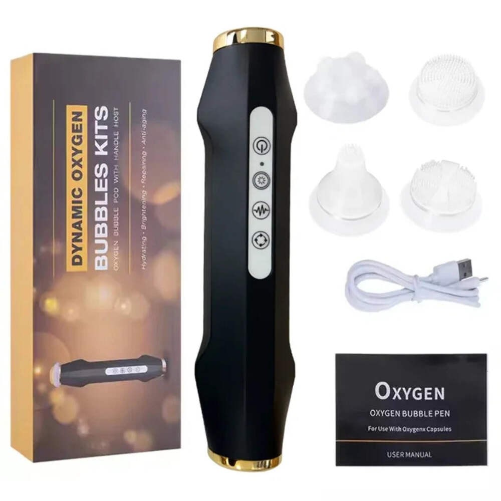 Portable Oxygen Bubble Facial Pen Rechargeable Home Skin Care Machine Deep Cleansing Moisturizing Face Beauty Device