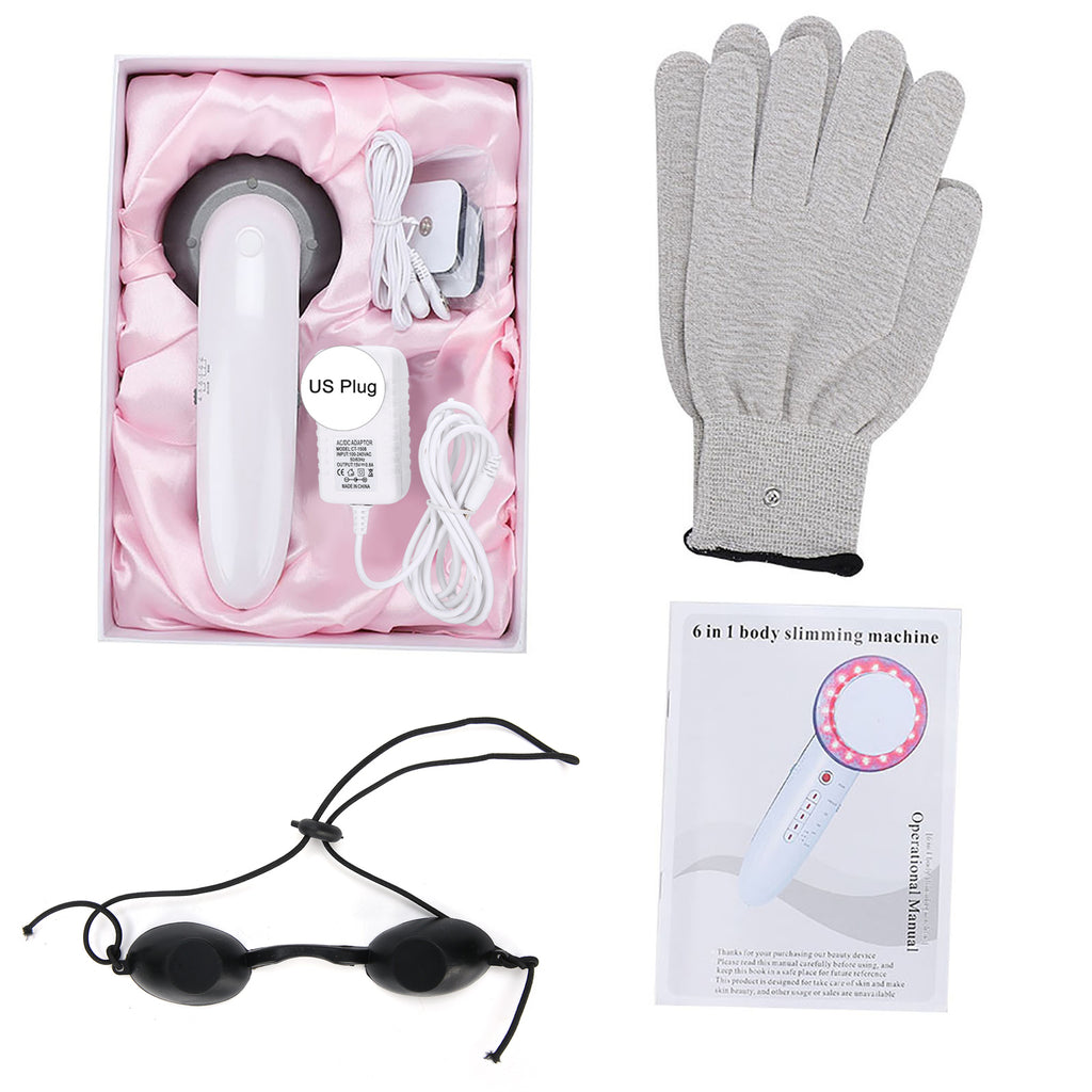 6 In 1 EMS LED Galvanic Ion Machine Ultrasonic Body Slimming Skin Tightening Fat Burning Anti Cellulite Massager