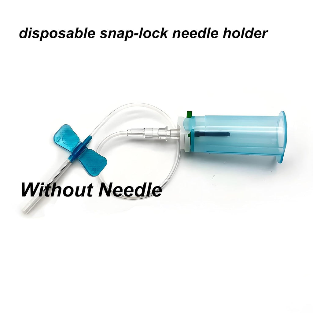 50/100Pcs Disposable Needle Holder Safety Lock Hub Needle Protector Luer Lock & Bayonet Type Needle Retainer for Medical Blood Collection