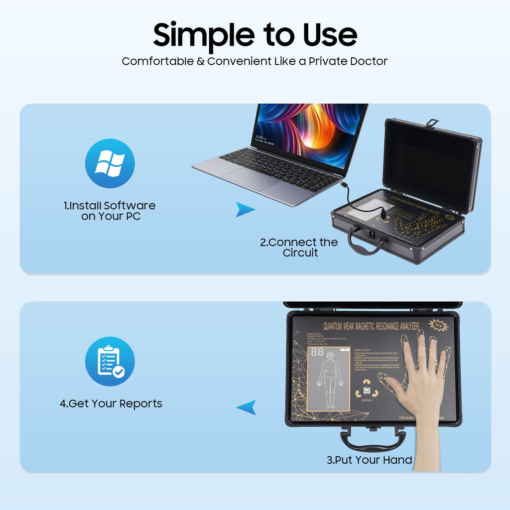 6th Gen Quantum Magnetic Resonance Body Analyzer, Quantum Analyzer Machine, Full-Body Scanner, Health Detector, Palm Touch