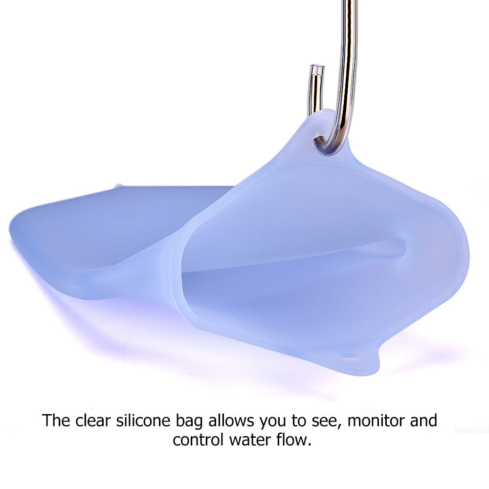 2L Reusable Silicone Enema Bag Kit Coffee and Water Enema Cleansing Long Silicone Hose Anal Douche for Women and Men
