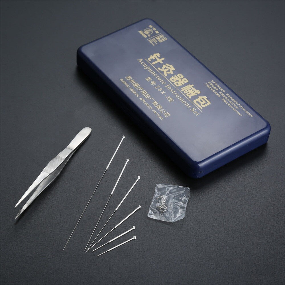 Stainless Steel Acupuncture Instrument Set Professional Acupuncture Tools Kit with Storage Box for Acupuncture Practitioners