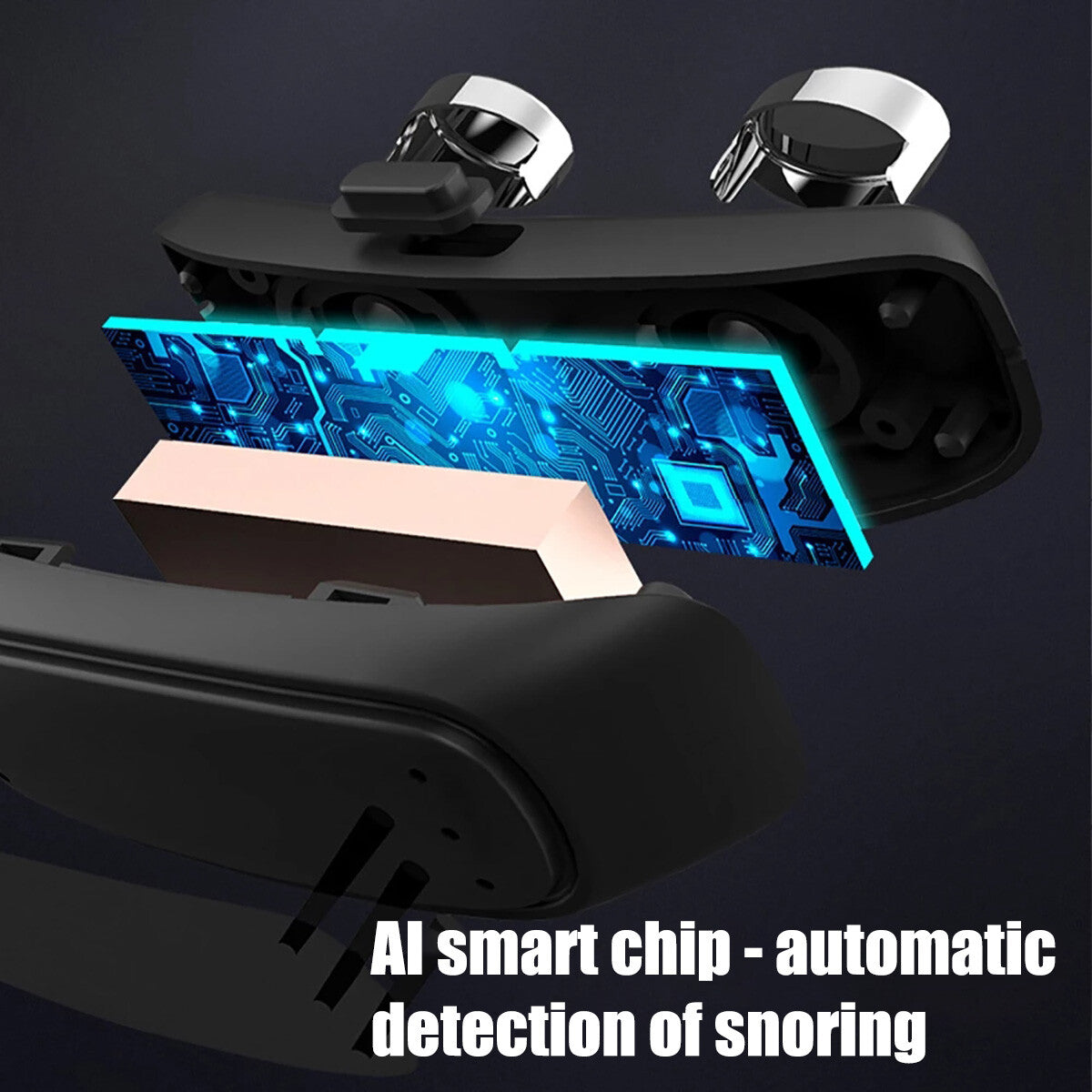 Electric Smart EMS Anti Snoring Pulse Device Rechargeable Comfortable Sleep Well Snoring Stopper