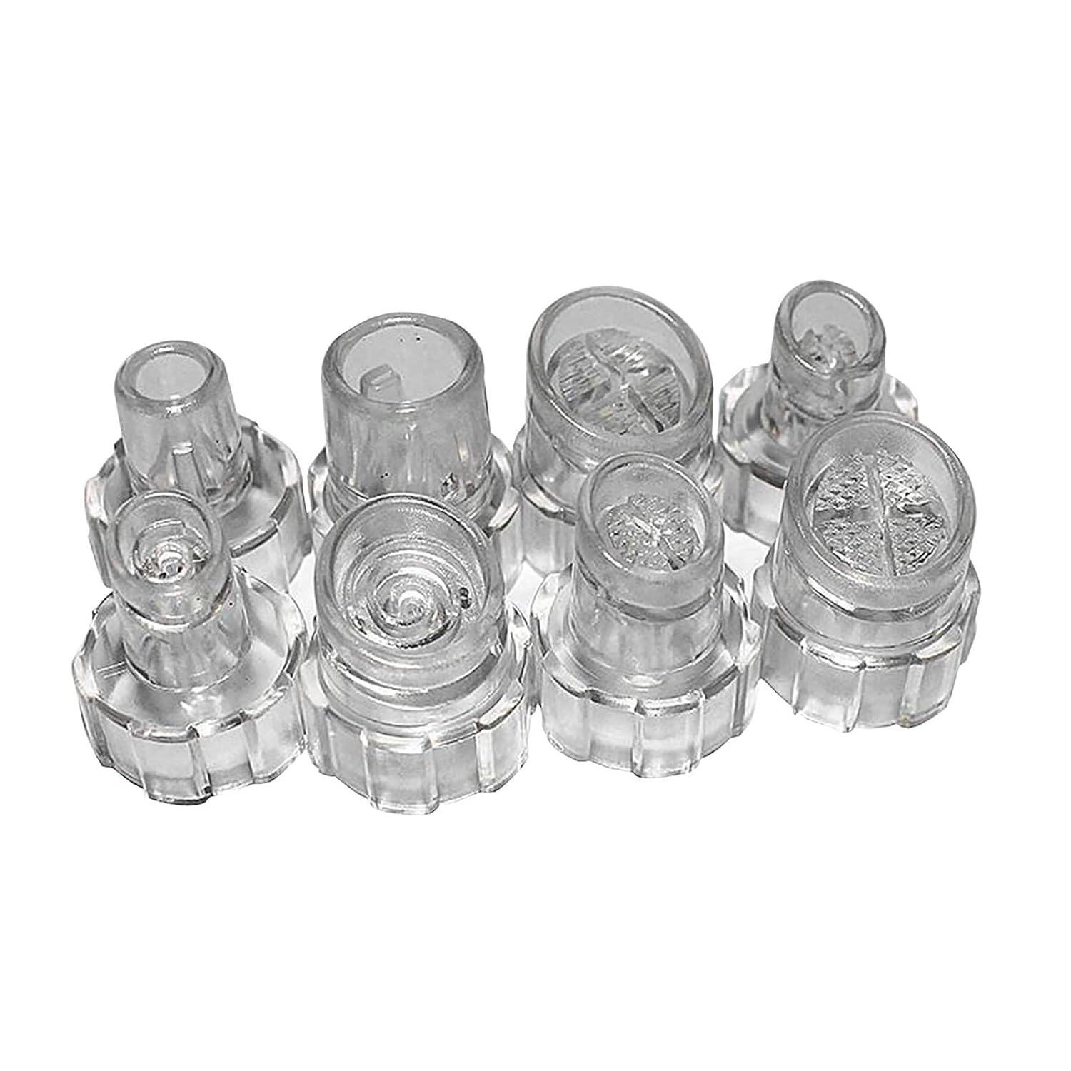 Replacement Small Bubble Hydrafacial Tips Clear Plastic Suction Clean Heads Accessory For Salon Facial Cleansing Machine (8PCS)