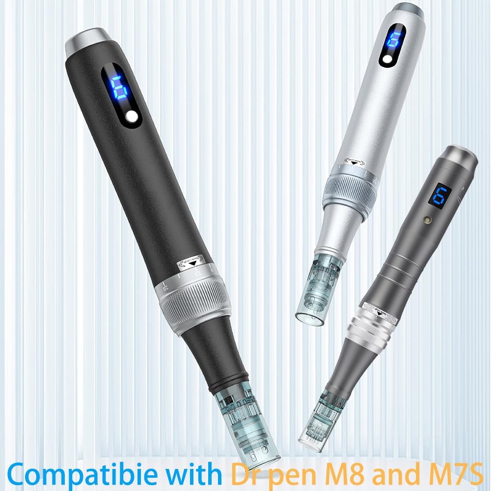 11/16/24/42Pin Round Nano Microneedling Skin Roller Cartridges Compatible With M8 for Home Use