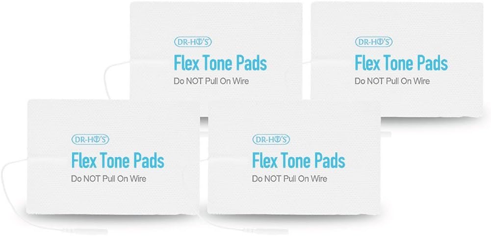 DR-HO’S Gel Pads for TENS Unit – Flex Tone Large Pairs & Small Replacement Electrodes – Compatible Pads for EMS Muscle Stimulator Electrotherapy Devices