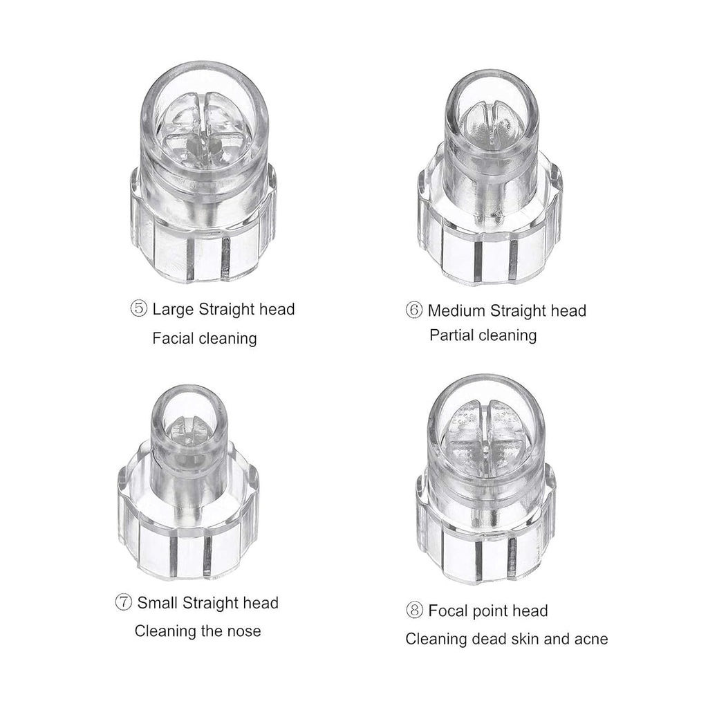 Replacement Small Bubble Hydrafacial Tips Clear Plastic Suction Clean Heads Accessory For Salon Facial Cleansing Machine (8PCS)