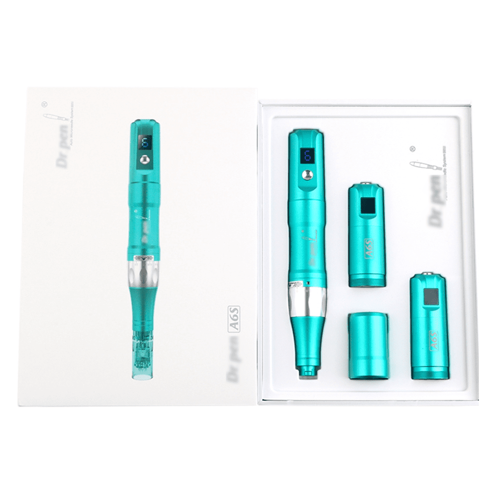 Professional A6S Electric With 2pcs Cartridges For Face Acne Scars Skin Care Tool Kit