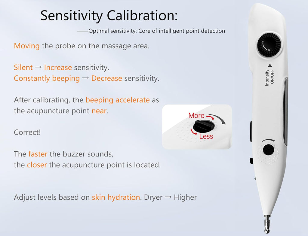 Electronic Acupuncture Pen Meridian Acupoints Finder Electric Acupressure Point Muscle Massage Pulse Therapy Tool for Pain Relief Rechargeable