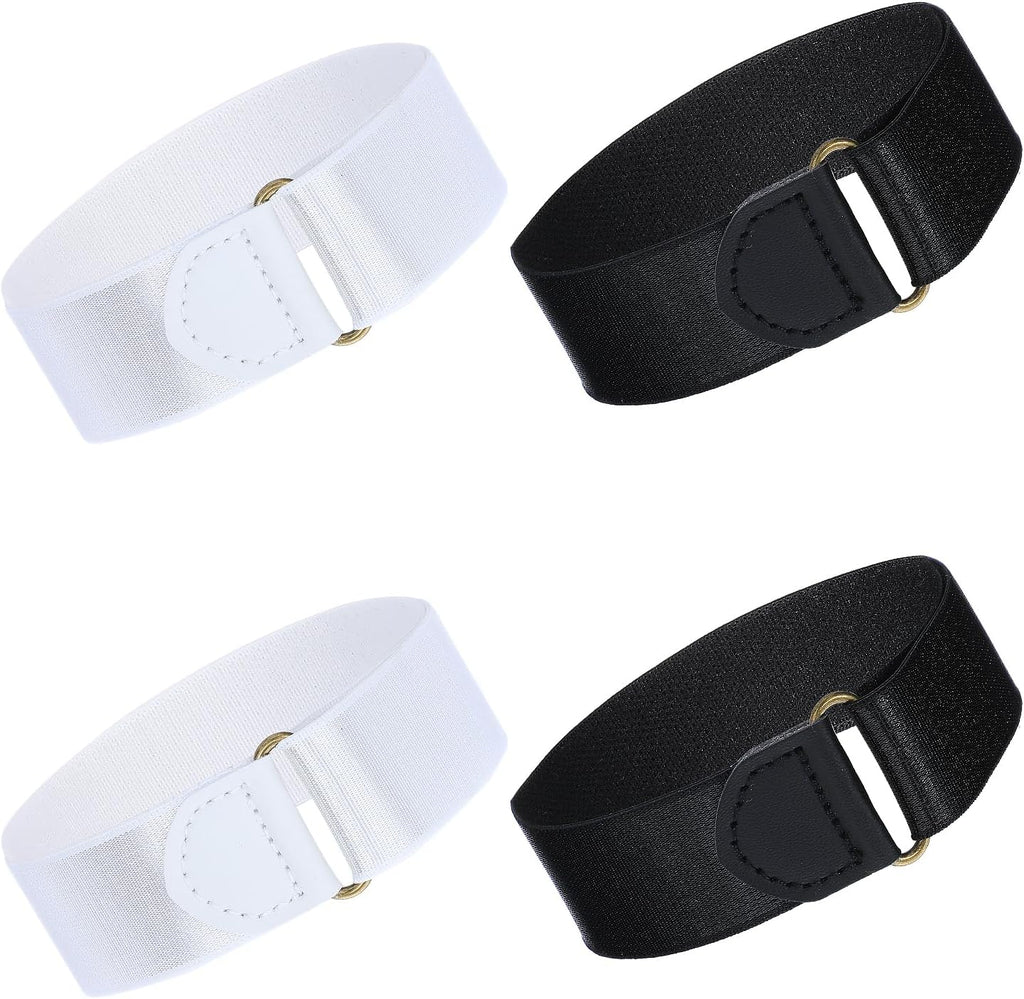 1 Pair Adjustable Elastic Shirt Sleeve Holder Strap Anti Slip Arm Band Cuff Fastener For Business Formal Dress Shirt Accessory