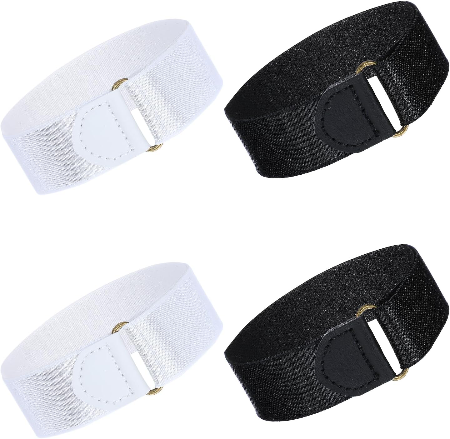 1 Pair Adjustable Elastic Shirt Sleeve Holder Strap Anti Slip Arm Band Cuff Fastener For Business Formal Dress Shirt Accessory