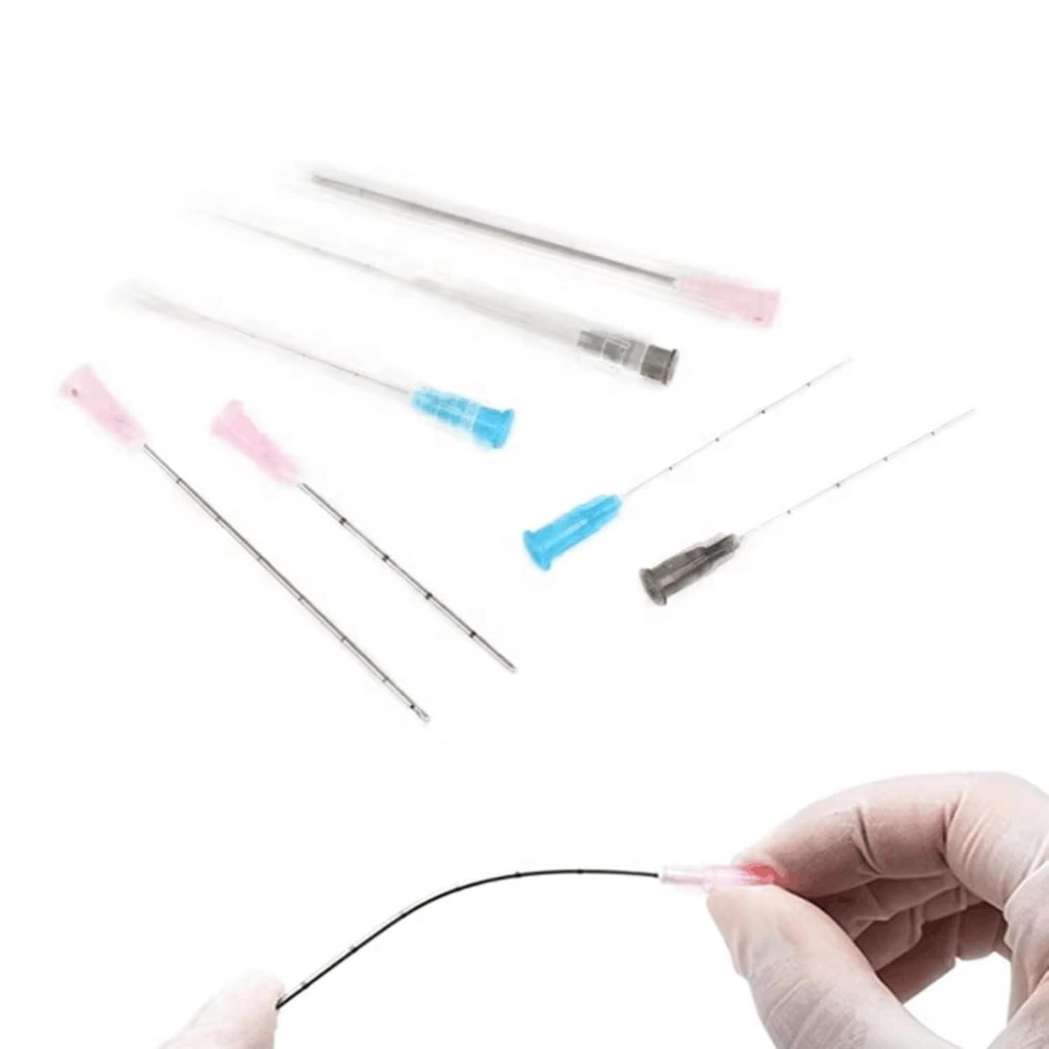 Micro Cannula with Puncture,Blunt Tip for Filler-18g/21g/22g/23g/25g/27g/30g 25/38mm/50/70mm