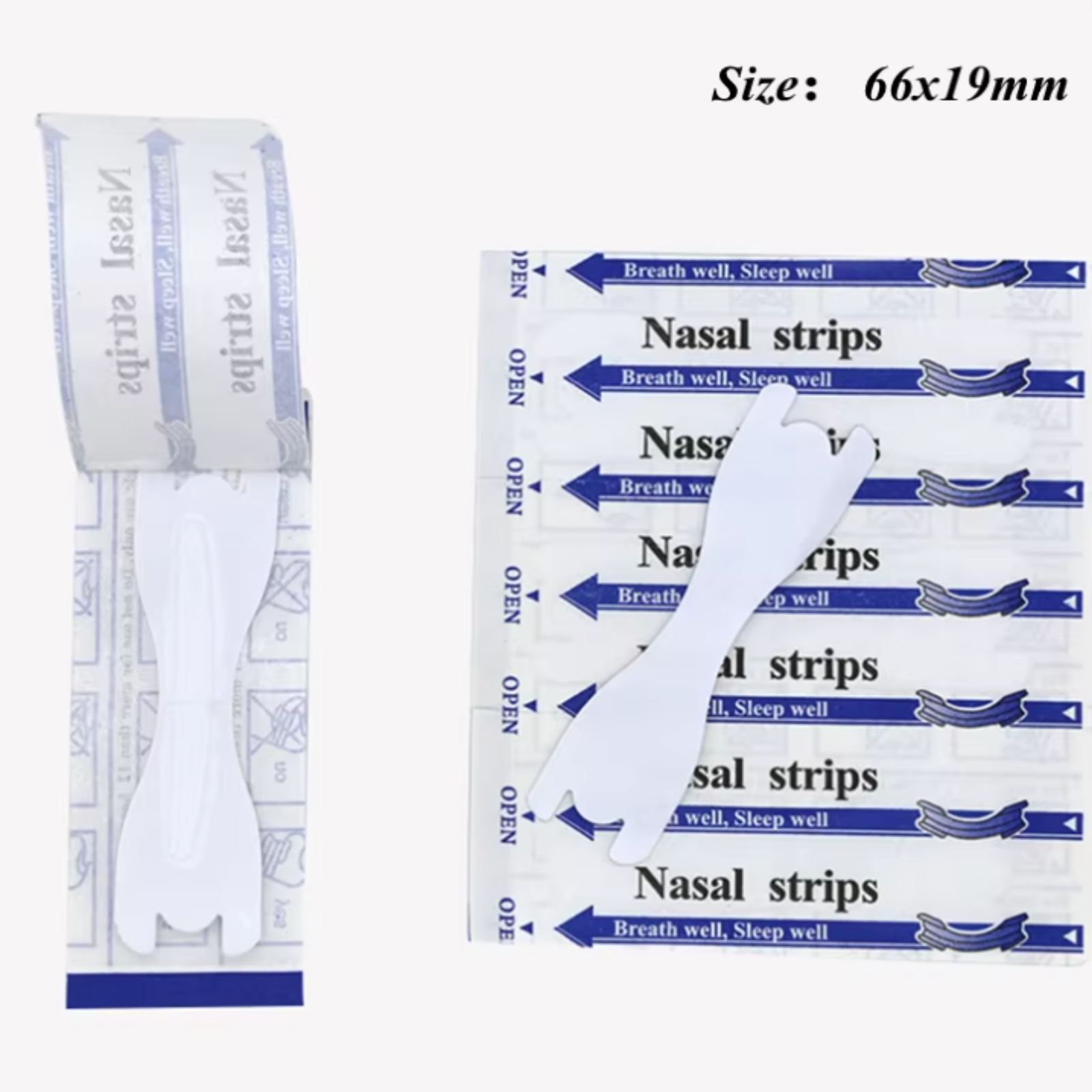 300pcs Transparent Nasal Strips Anti-Snoring Sticker Better Nose Breath Reduce Snoring Tool Health Care Stop Snoring Patch