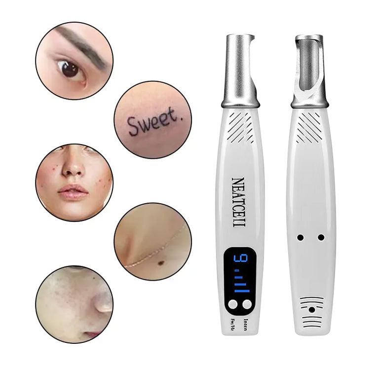 Handheld Red or Blue Pen Picosecond Spot Removal Pen Painless Eyebrow Washing Portable Tattoo Removal Skin Beauty for Home Use