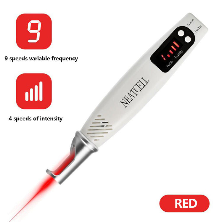 Handheld Red or Blue Pen Picosecond Spot Removal Pen Painless Eyebrow Washing Portable Tattoo Removal Skin Beauty for Home Use