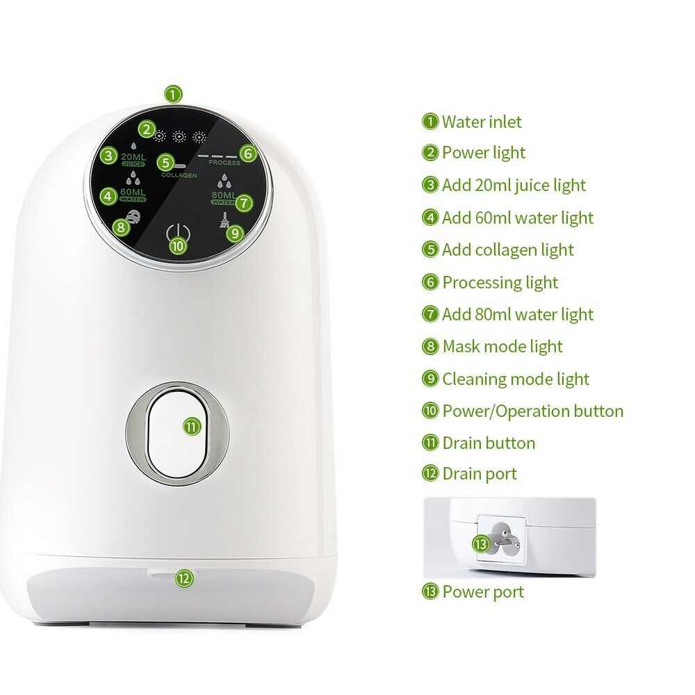 Personal Automatic Vegetable Fruit Face Mask Maker Home Use DIY Making Auto Facial Mask Beauty Machine