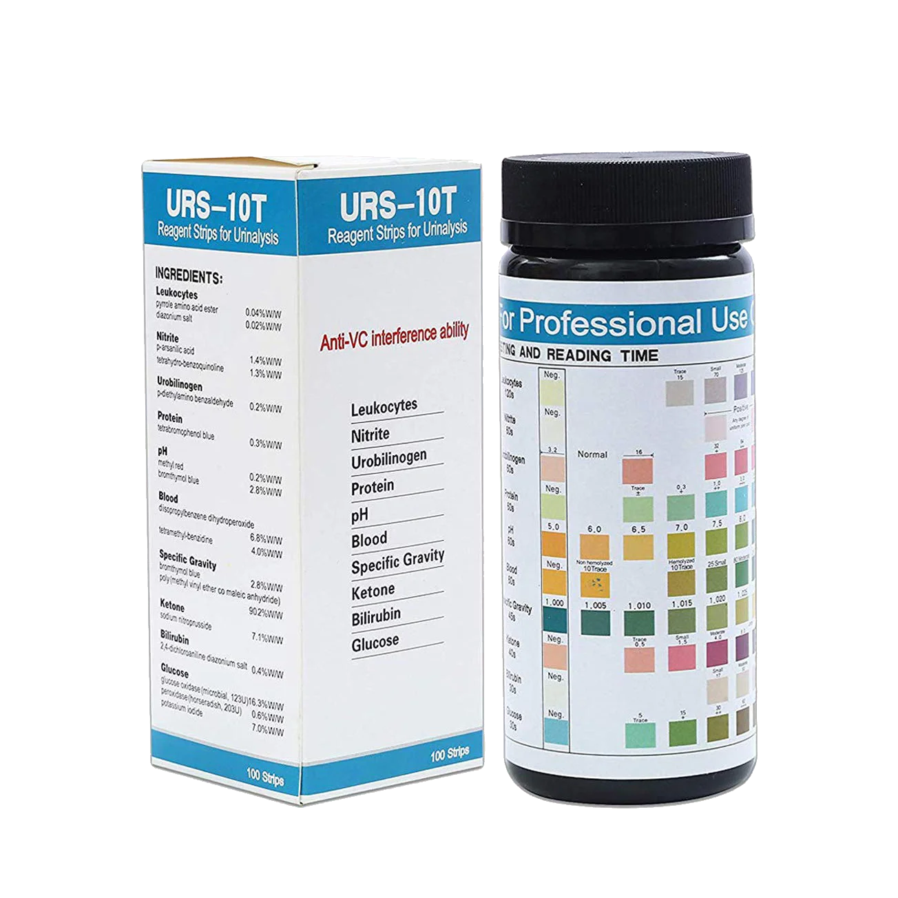 URS-3/9/10/11/12/14 Parameters Urine test Strips test in One Step Urinalysis Strips Reagent