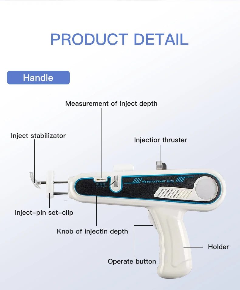 Anti-aging Mesotherapy Gun U225 Meso Injection Gun  Mesogun Facial Wrinkle Removal Beauty Machine