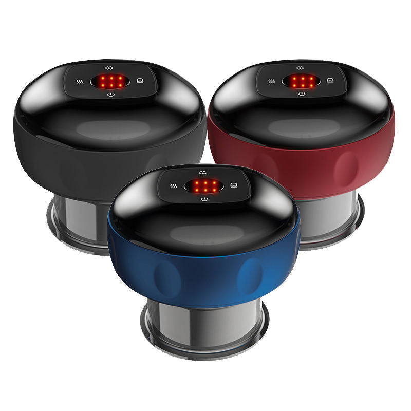 Electric Cupping Massager Smart Vacuum Cupping Therapy Device with Digital Display Heating Rechargeable Body Scraping Massage Machine