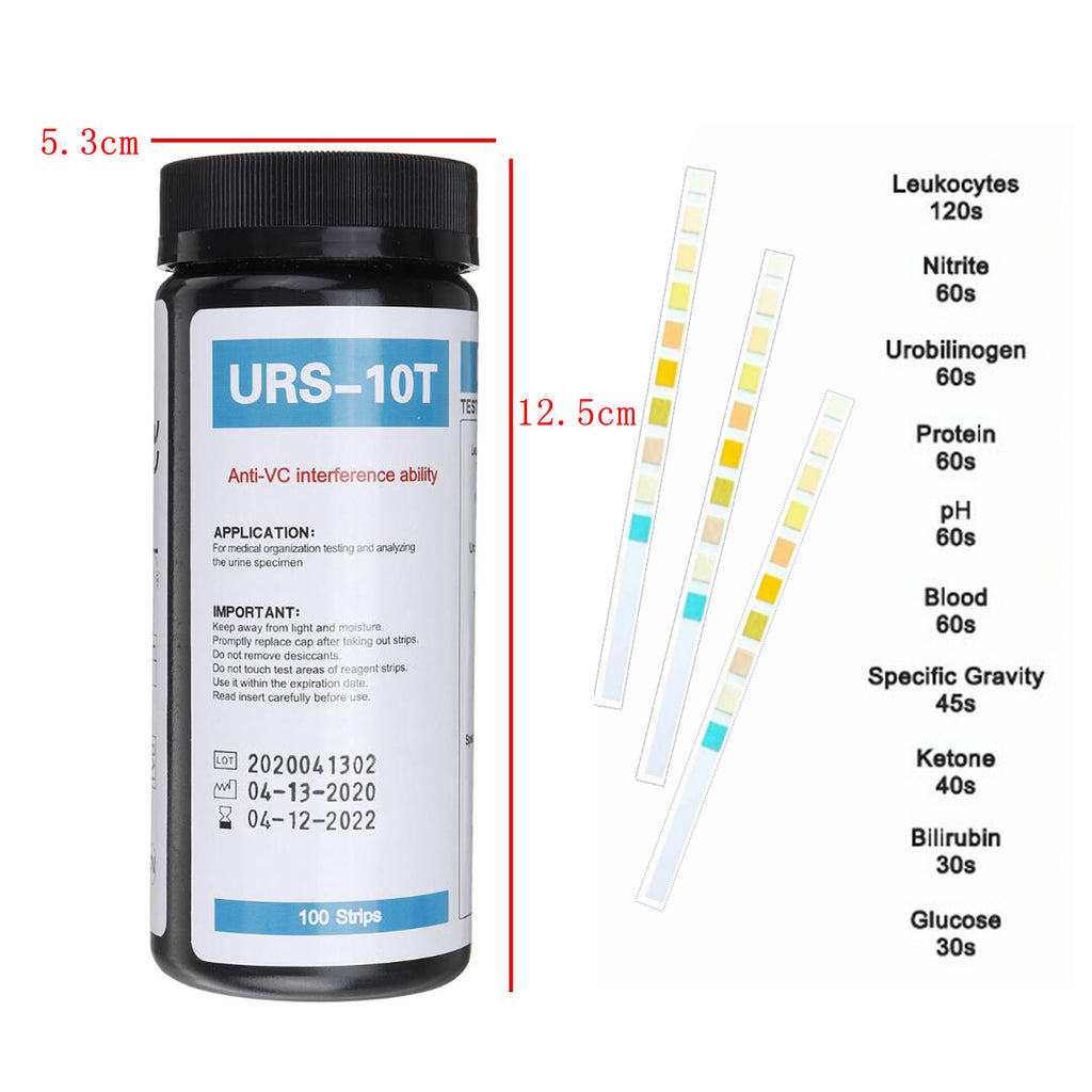 10-in-1 Urine Test Strips, UTI Test Strips for Urinalysis Full Panel, Ketone Test Kit at Home, 100 Count
