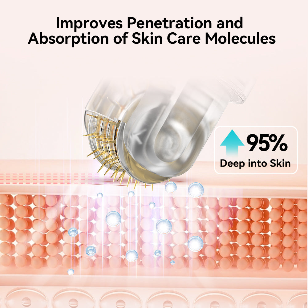 64 Pin Hydra Roller Microneedling Derma Roller with Bottle Skin Rejuvenation Anti Aging Facial Beauty Tool