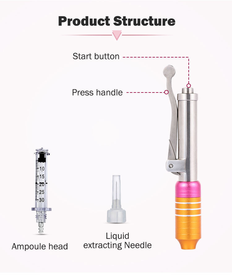 0.3ml Adjustable Skin Lifting Machine Empty Ampoule Nozzles Adapters-without Hydratinq Hyaluronic Acid Serum