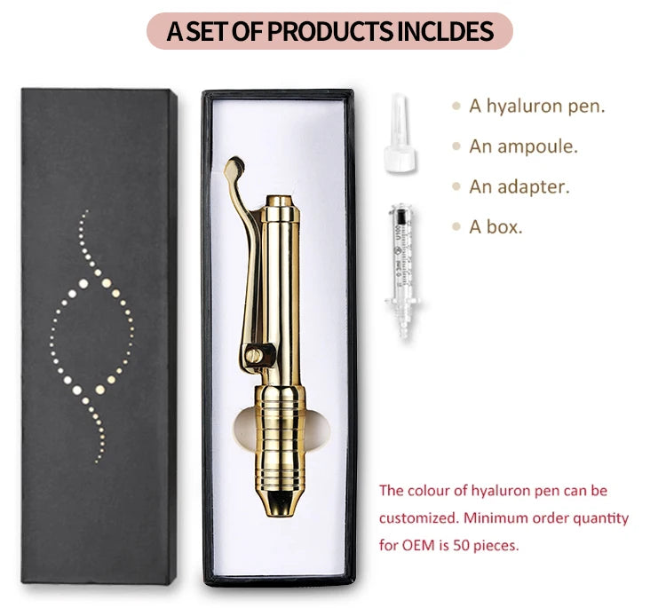 24K Gold 0.3ml Head Anti-Aging Wrinkles Removal Skin Rejuvenation Beauty Applicator Device