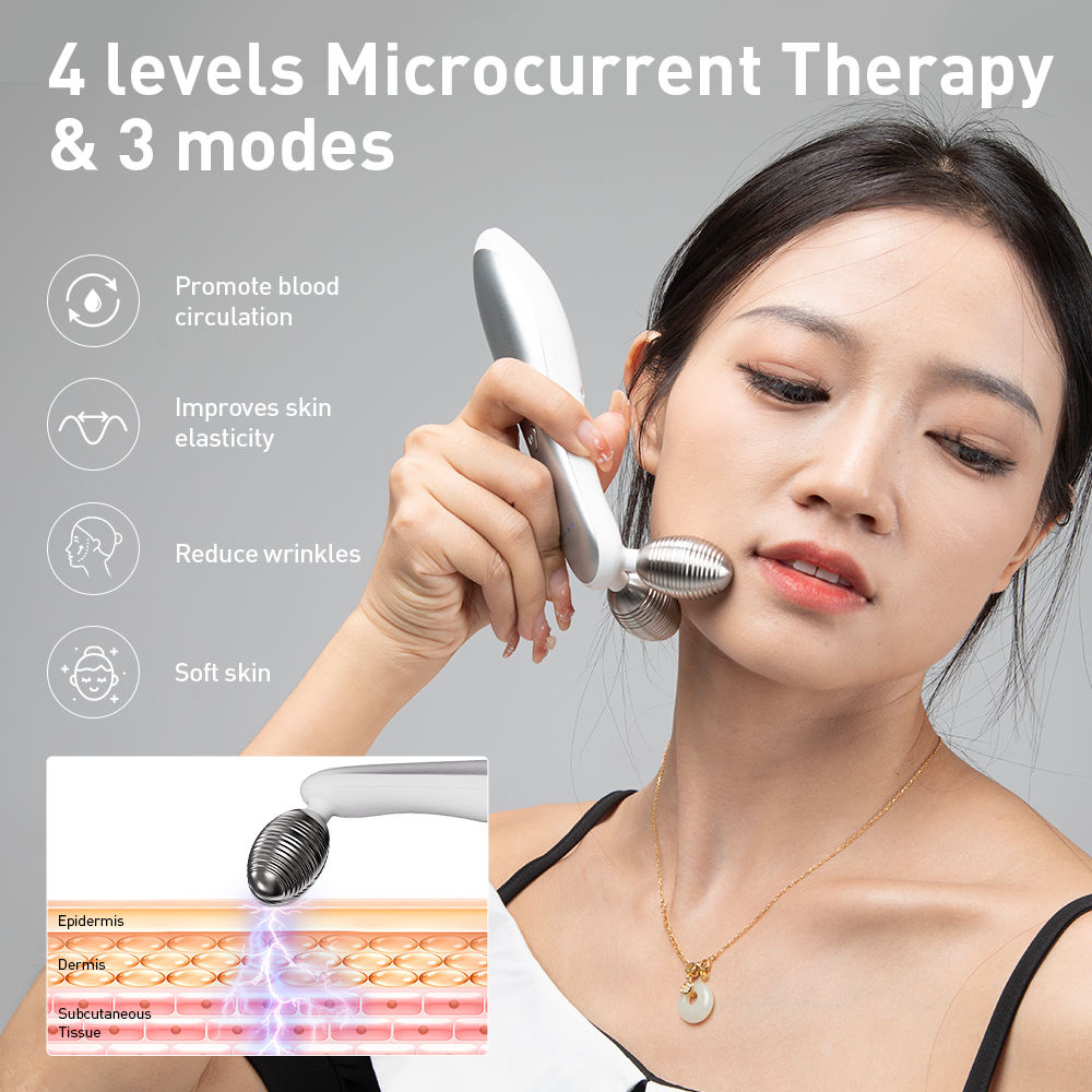 EMS Beauty Massager Roller Rechargeable Face Body Lifting Device Skin Firming Anti-Aging Facial Massage Instrument