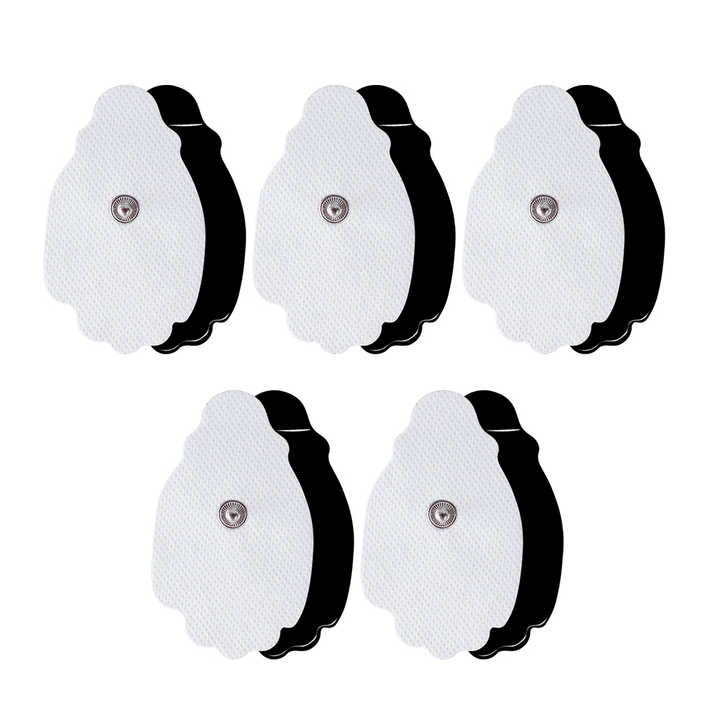 10-80Pcs Replacement Small Oval Snap On / Palm Electrode Pads Cloth for Tens Machine Pulse Massagers Home Use