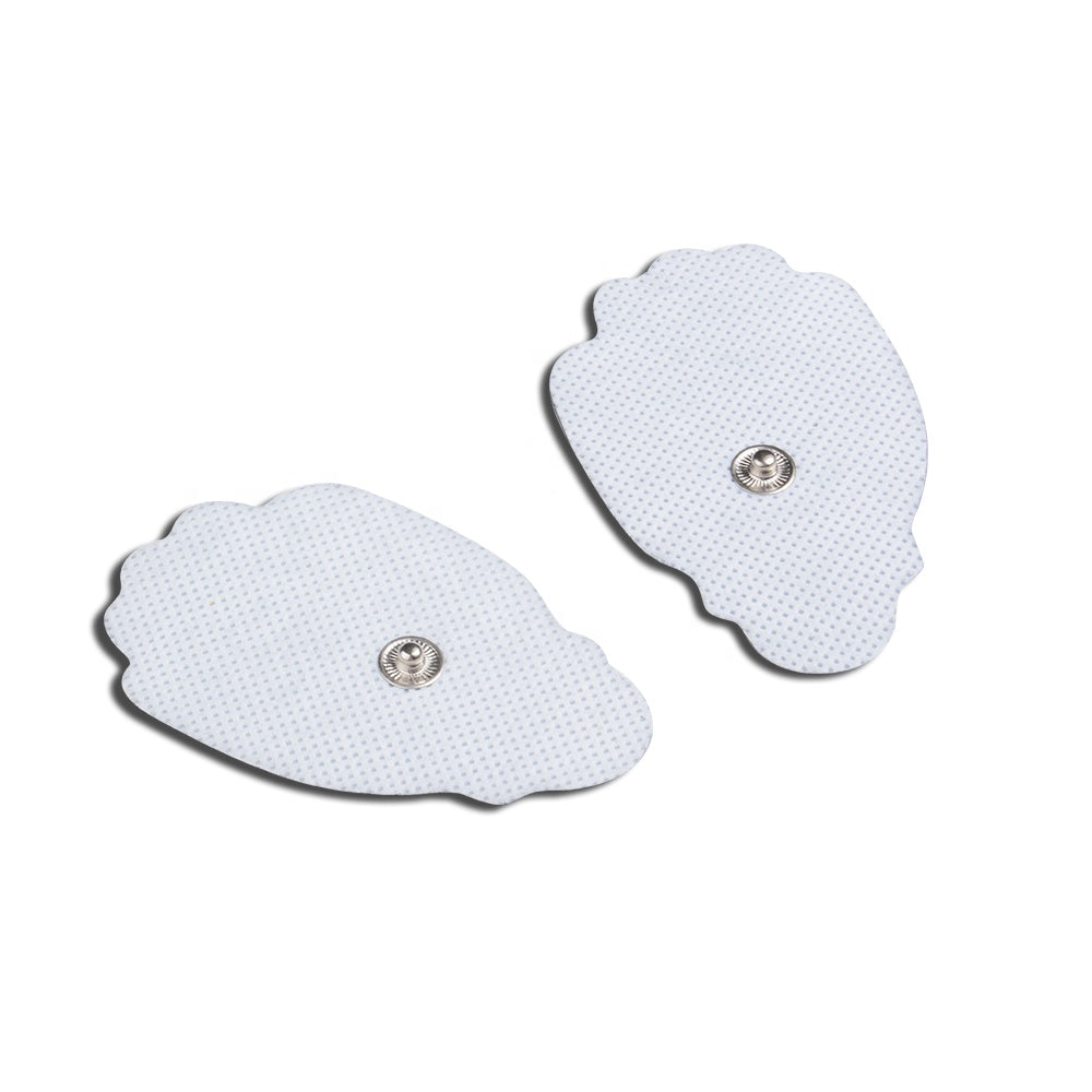 10-80Pcs Replacement Small Oval Snap On / Palm Electrode Pads Cloth for Tens Machine Pulse Massagers Home Use
