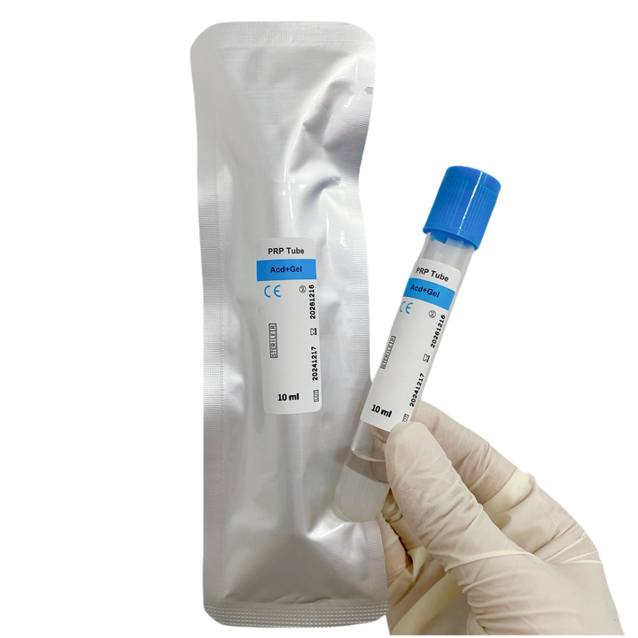 10 Pack Disposable 10ml Acd Gel Tubes With Cap Vacuum for Blood Collection Medical & Veterinary Beauty Facial Use