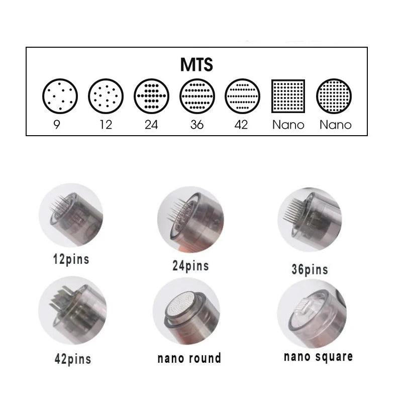 A7 Derma Pen Cartridge Needle Replacement Parts Bayonet Microneedling 12/24/36/42 Pin Dermapen Microneedle MTS Tips