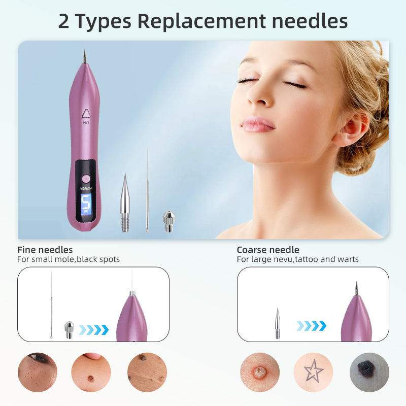 9-level Blue Light Mole Warts Removal Pen - Portable Beauty Instrument USB Charging Beauty Device