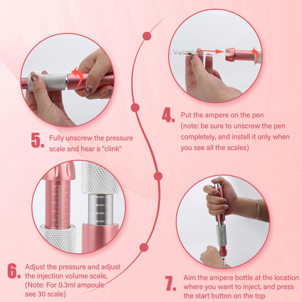0.3ml 0.5ml 2 in 1 Head Hyaluronic Acid Dermal Filler Pen for Lips Enhancement Skin Rejuvenation Care Anti Wrinkle Spa Home Use