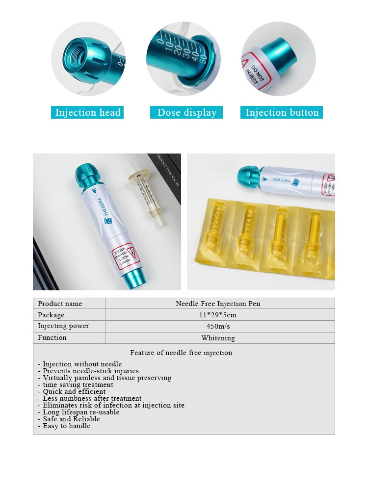 Painless Needle Free Injector Lip Plumper No Needle No Pain for Skin Tightening Face Lift Beauty